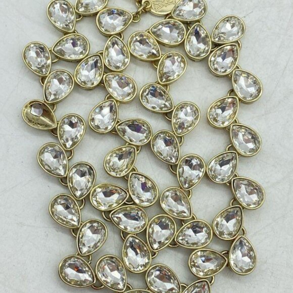 White House Black Market Gold & Crystal Statement Jewelry Set - NWT - Picture 1 of 8